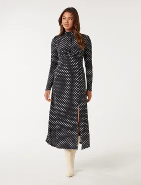 Dawson High-Neck Midi Dress