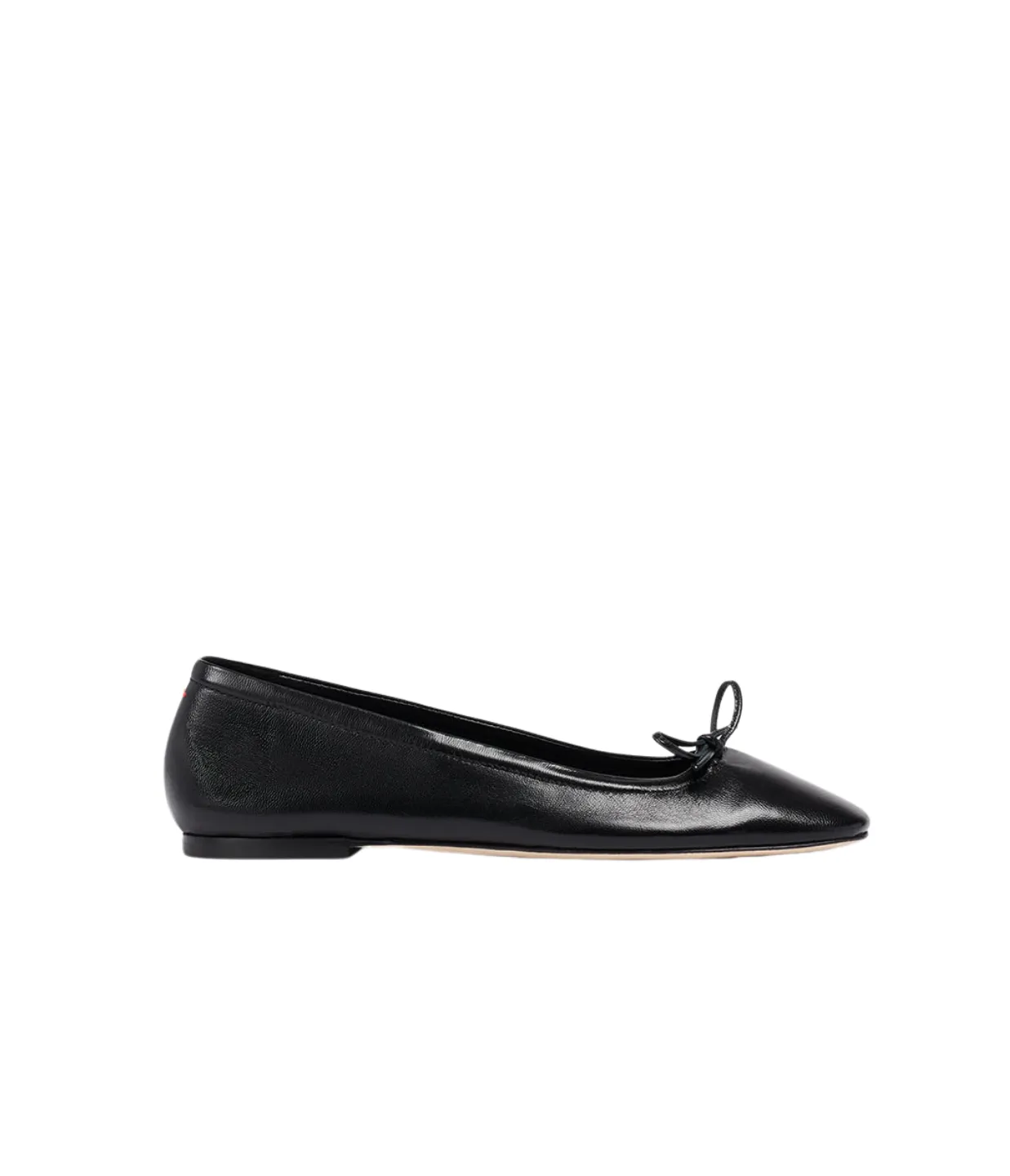 Delfina Leather Ballet Flat in Black