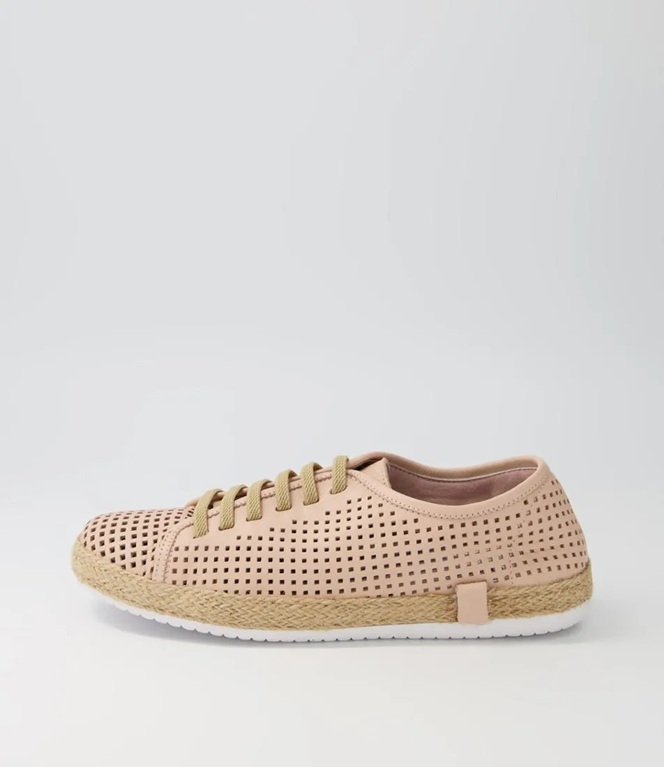 DIANA FERRARI Pinoci Nude Leather Sneakers