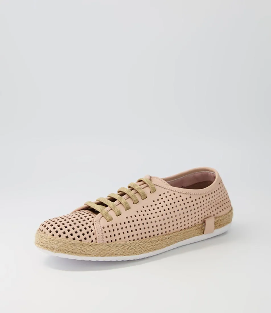 DIANA FERRARI Pinoci Nude Leather Sneakers