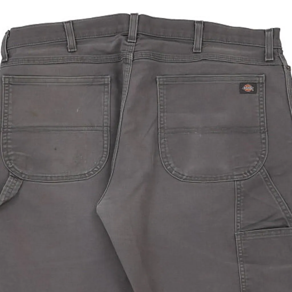 Dickies Carpenter Trousers - 40W 29L Grey Cotton