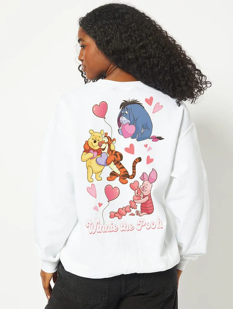 Disney Love Winnie the Pooh Sweatshirt in White