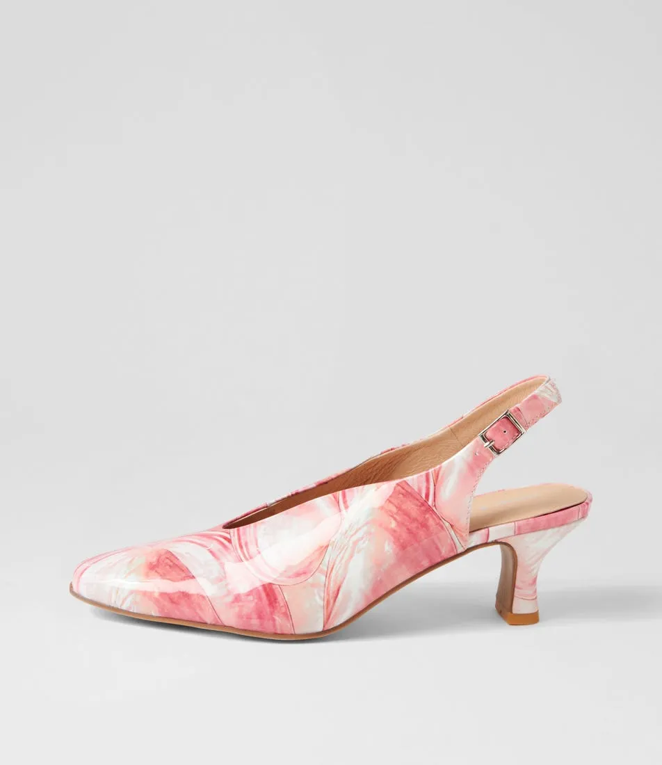 DJANGO & JULIETTE Congon Pink Shell Patent Leather Heels