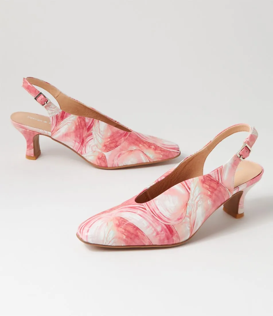 DJANGO & JULIETTE Congon Pink Shell Patent Leather Heels