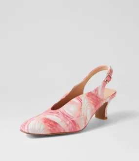 DJANGO & JULIETTE Congon Pink Shell Patent Leather Heels