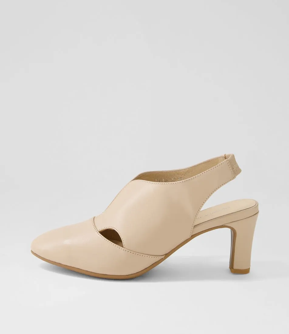 DJANGO & JULIETTE Touba Nude Leather Heels