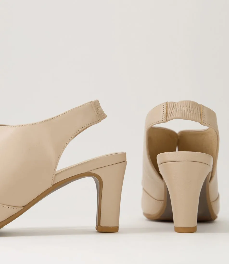 DJANGO & JULIETTE Touba Nude Leather Heels