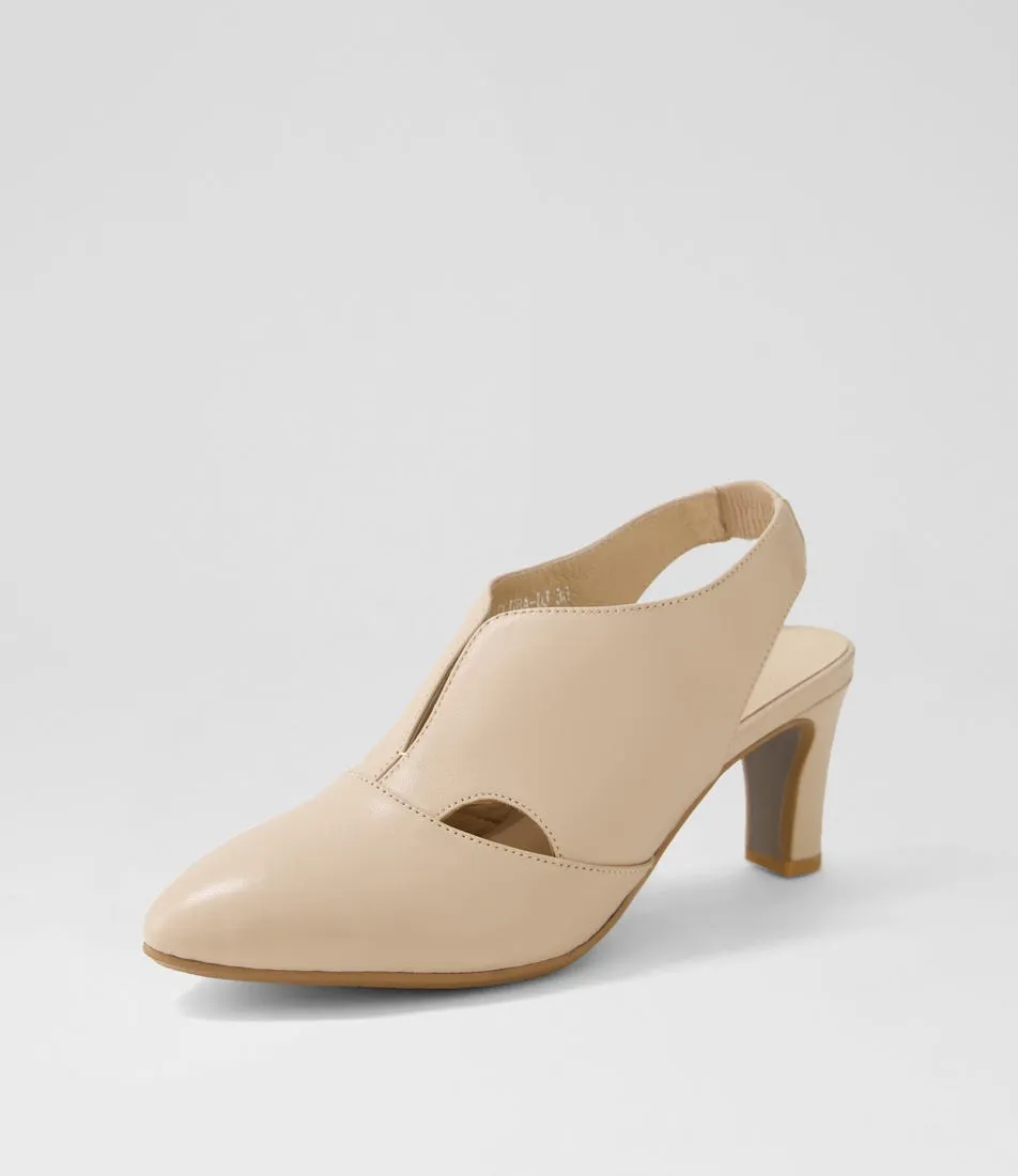 DJANGO & JULIETTE Touba Nude Leather Heels