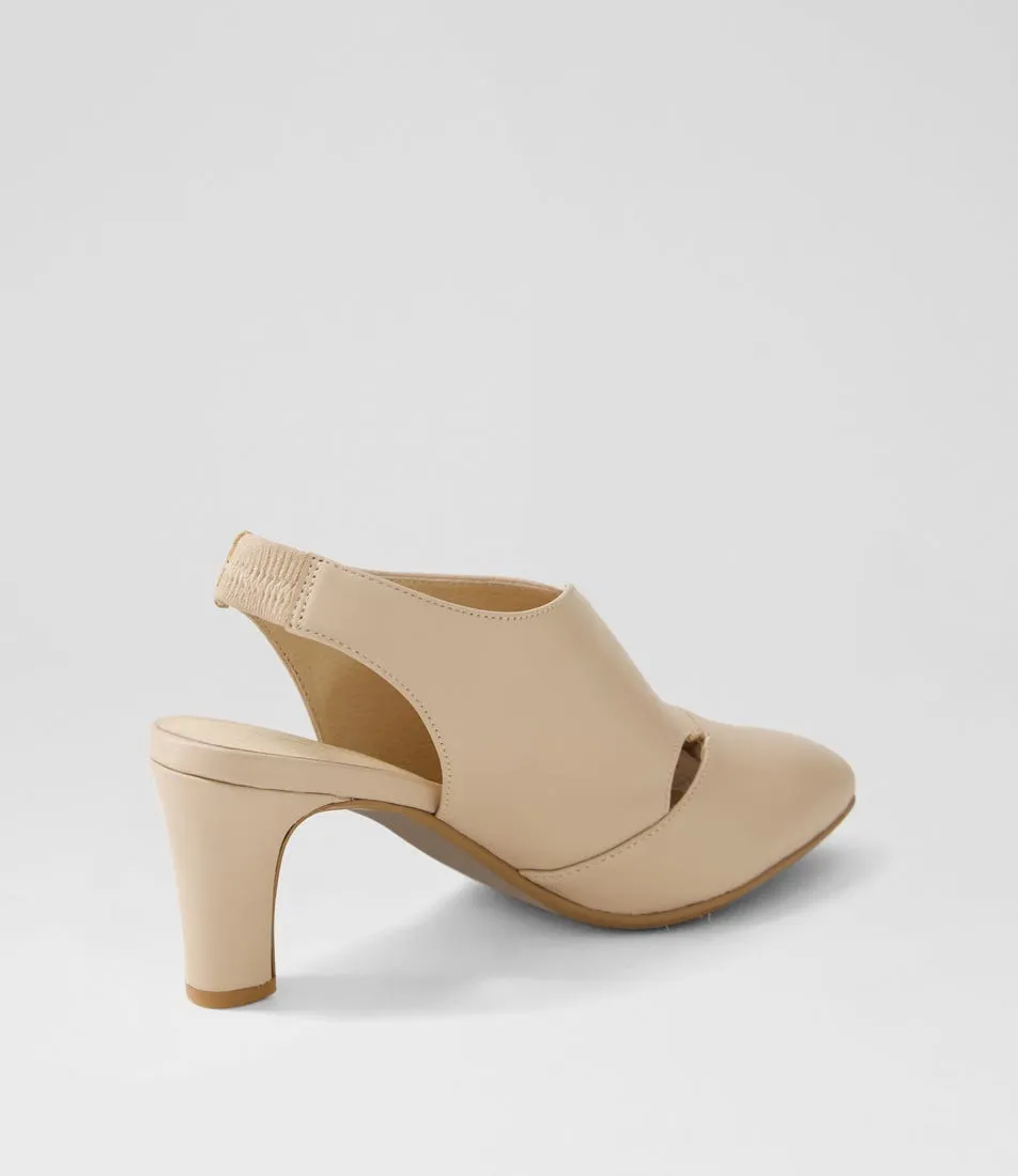 DJANGO & JULIETTE Touba Nude Leather Heels