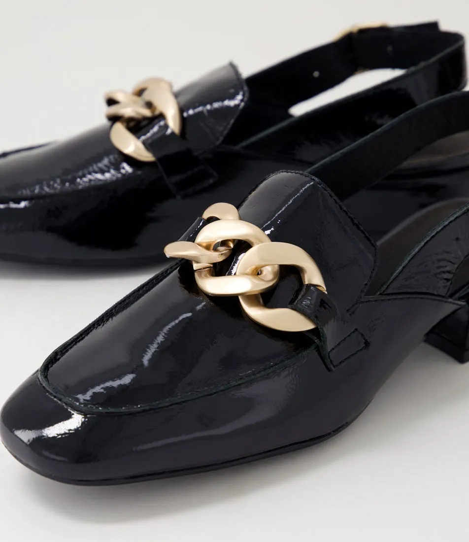 DJANGO & JULIETTE Vabor Black Patent Leather Heels