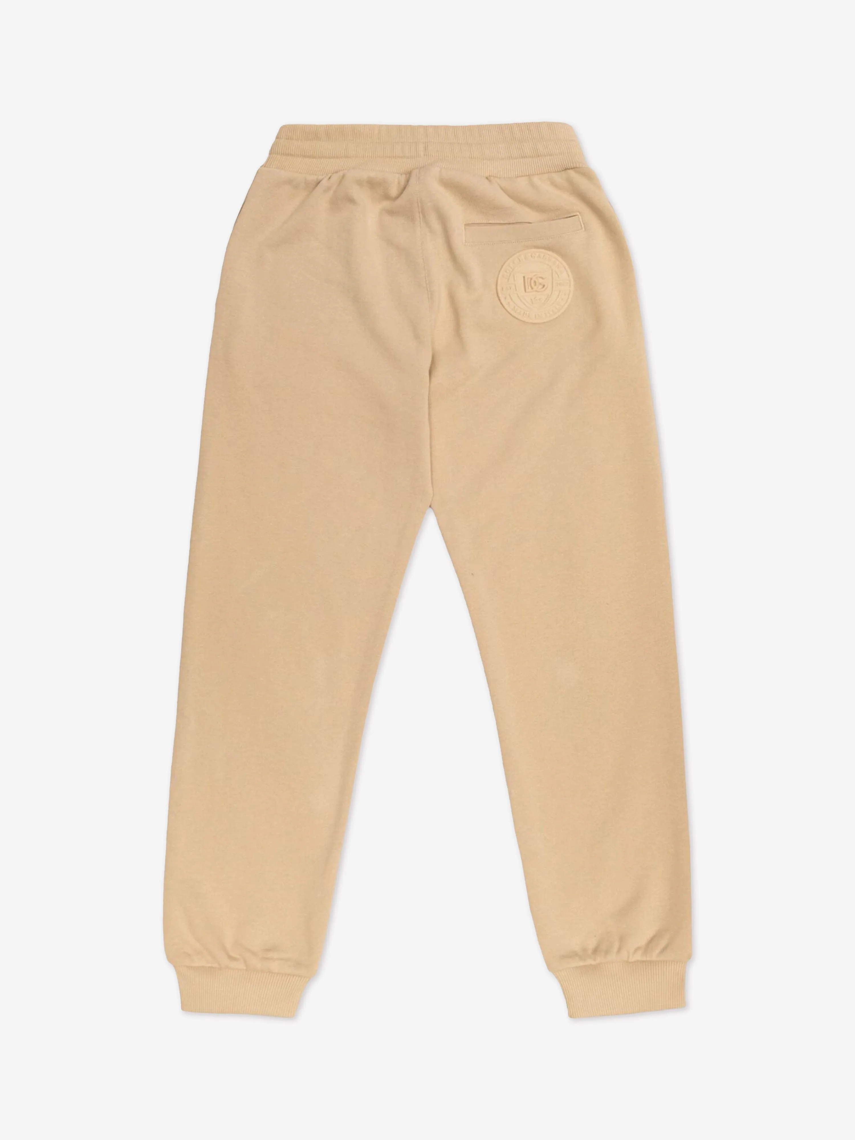 Dolce & Gabbana Boys Logo Joggers in Beige