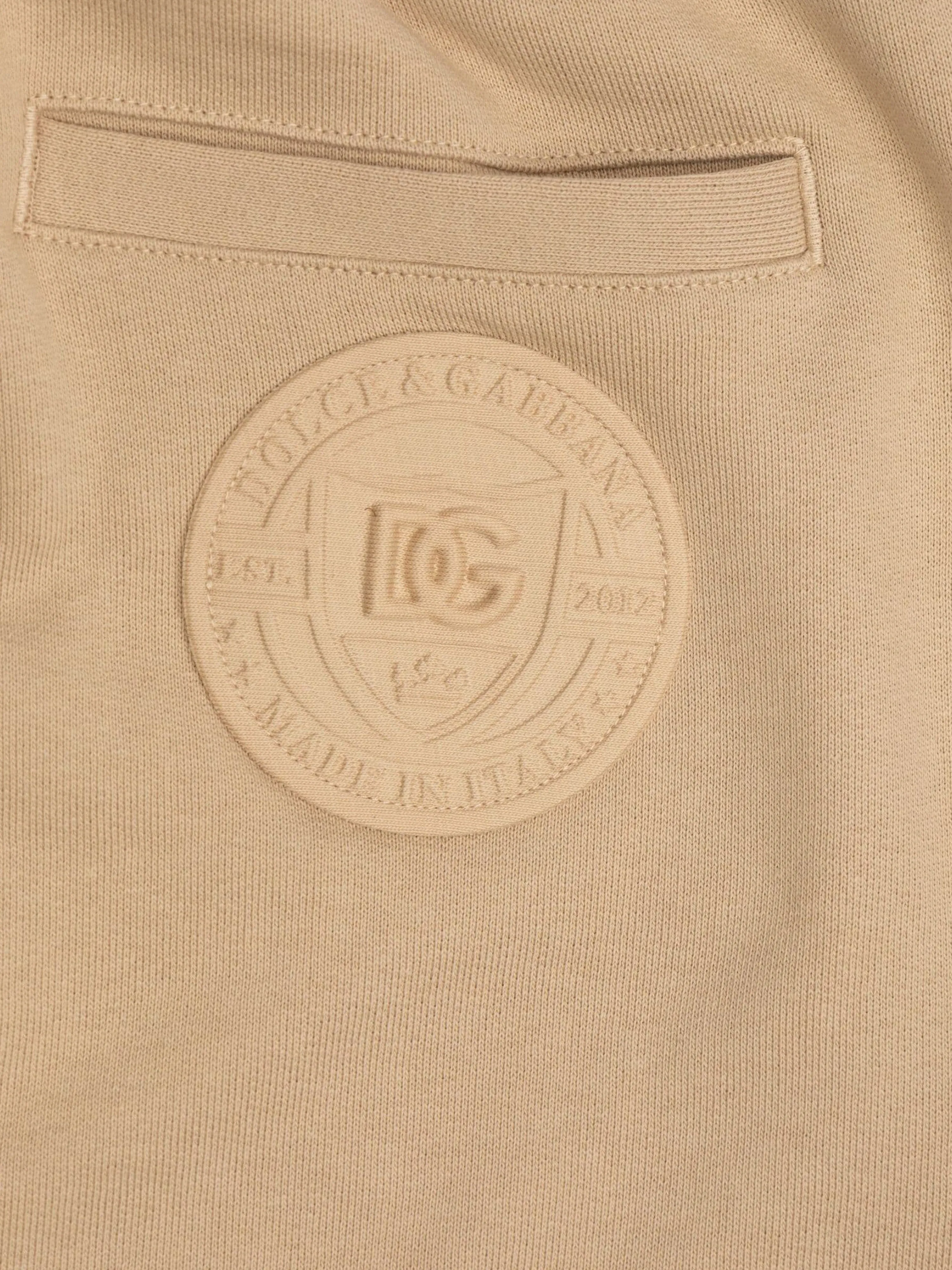 Dolce & Gabbana Boys Logo Joggers in Beige