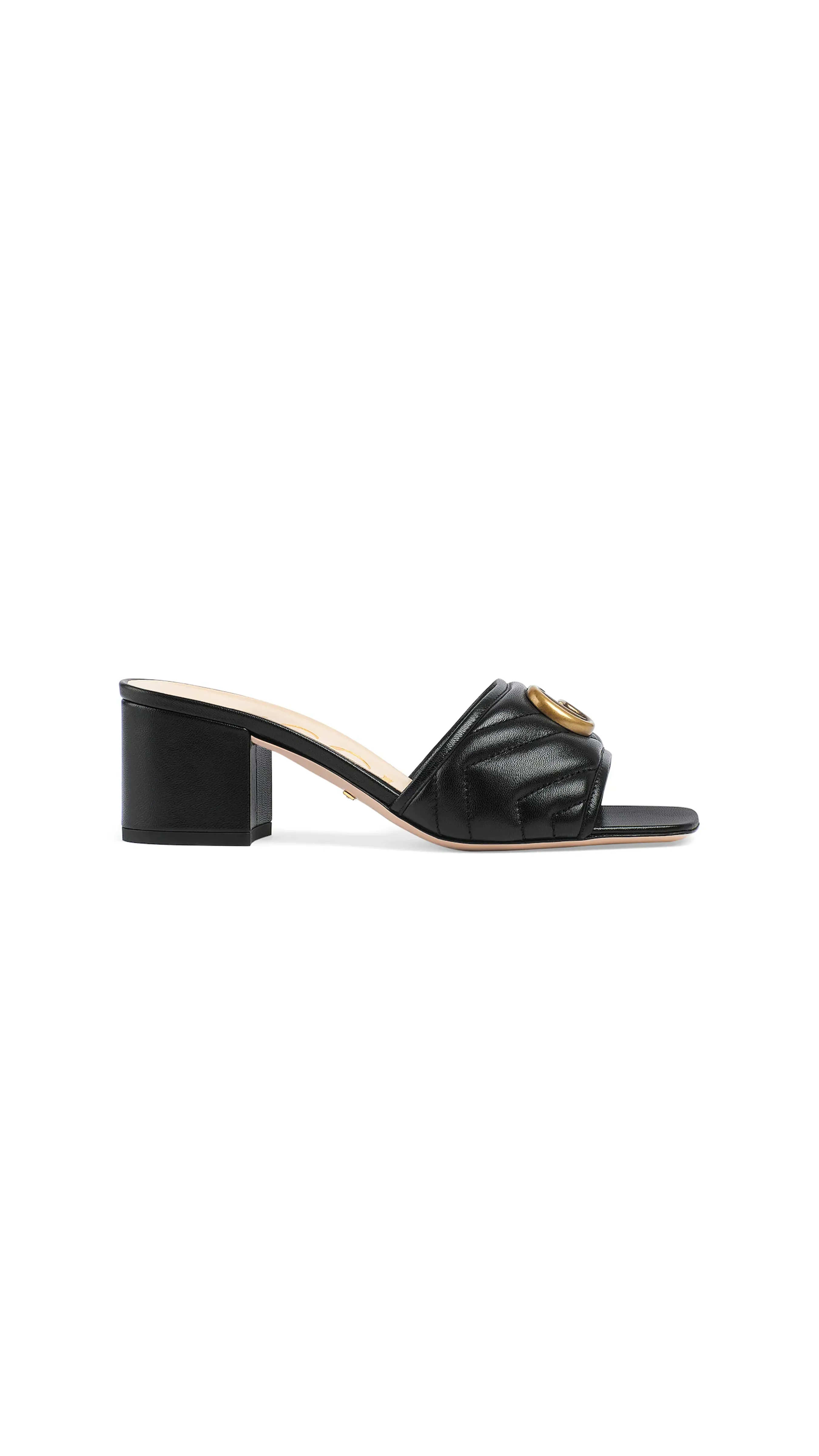 Black Double G Slide Sandal