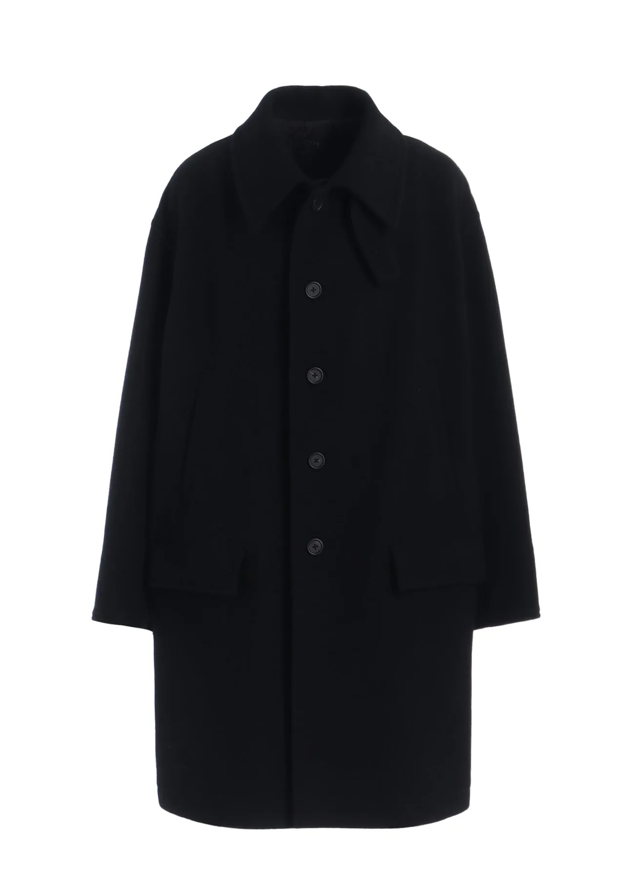 DOUBLE-WEAVE MELTON OVERSIZED SOUTIEN COLLAR COAT