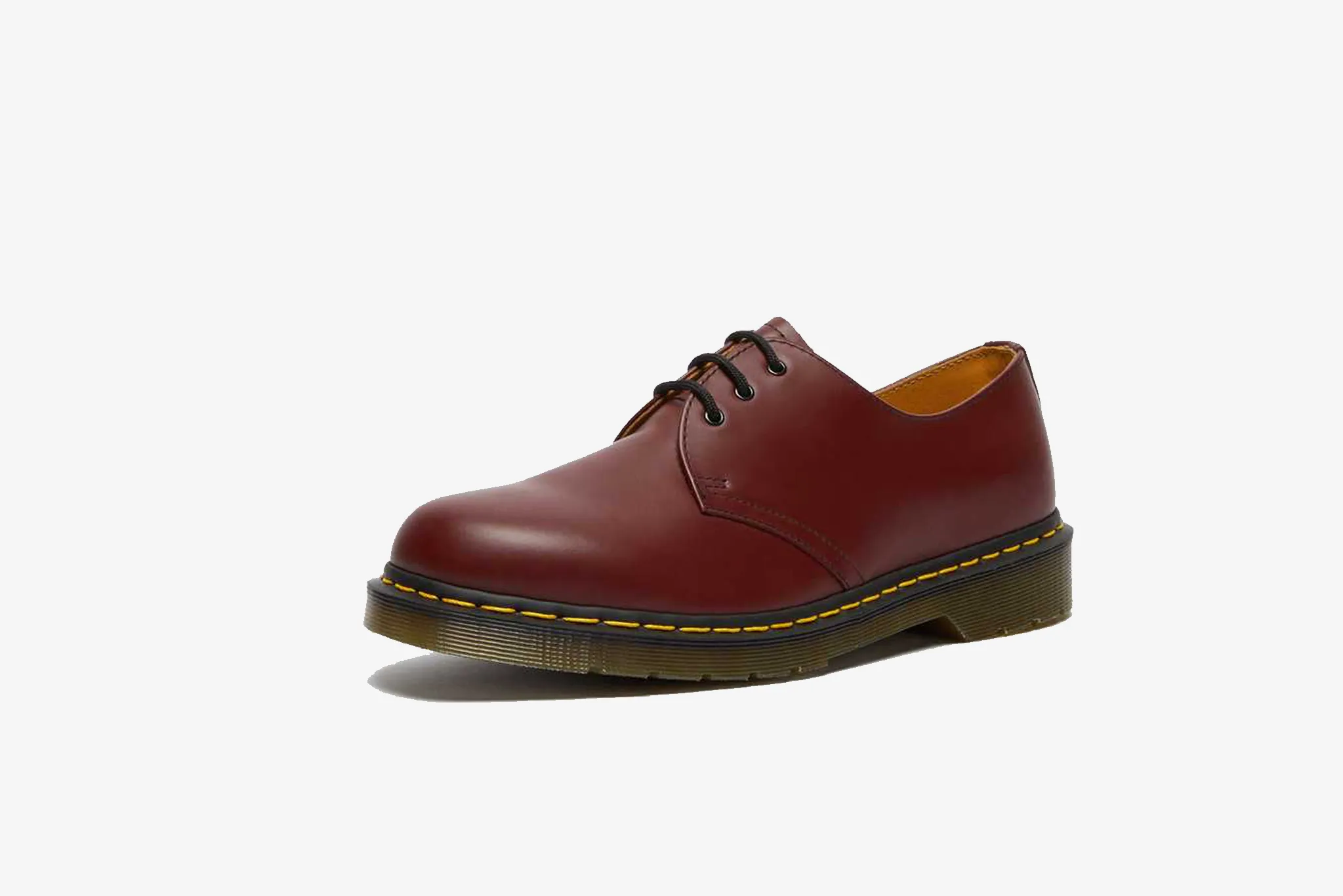 Smooth Leather Oxfords in Cherry