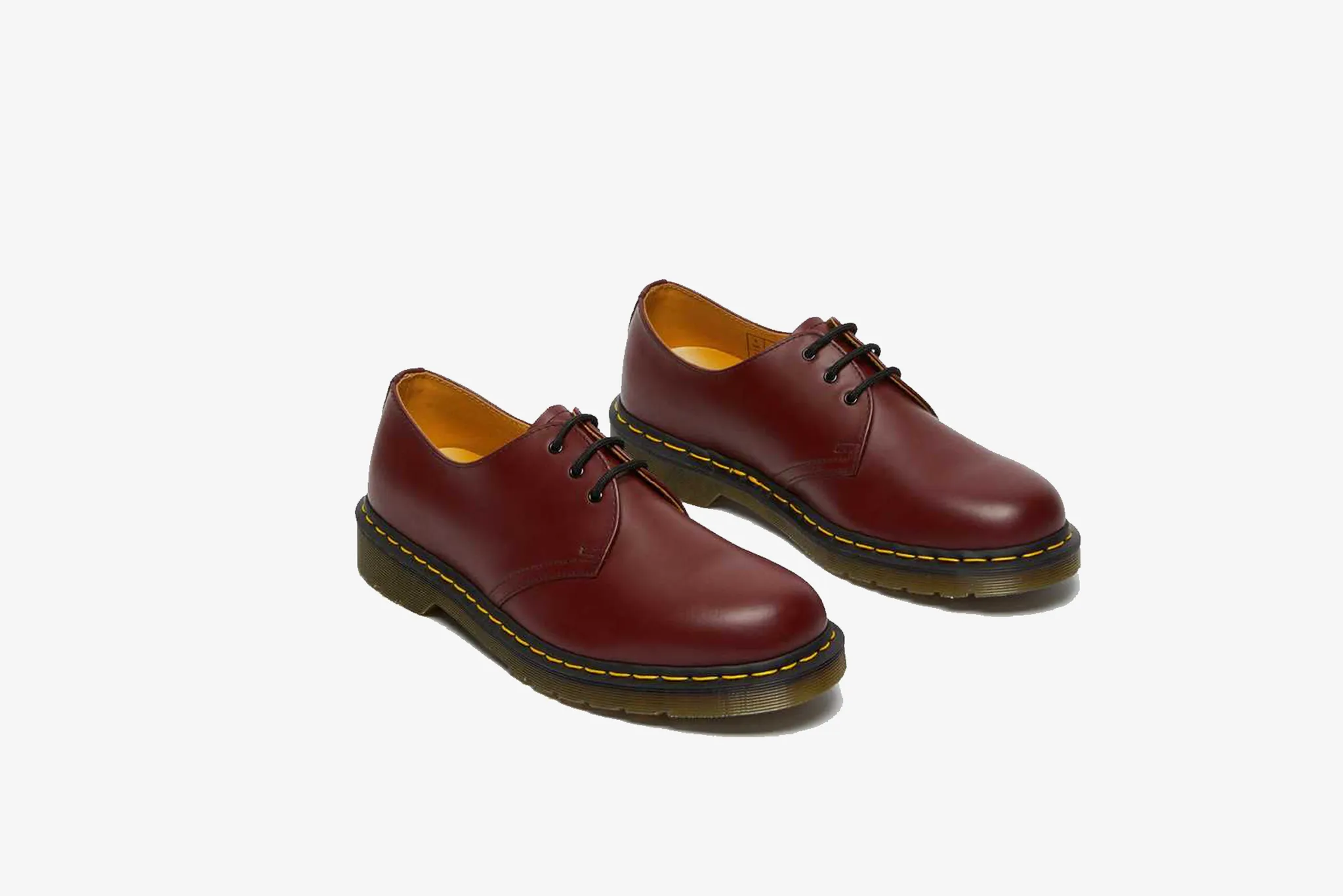 Smooth Leather Oxfords in Cherry