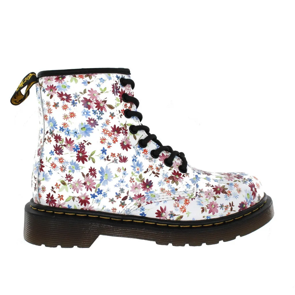 Dr. Martens Brooklee Blue Flowers - Kids' boots - Blue - Floral patterns