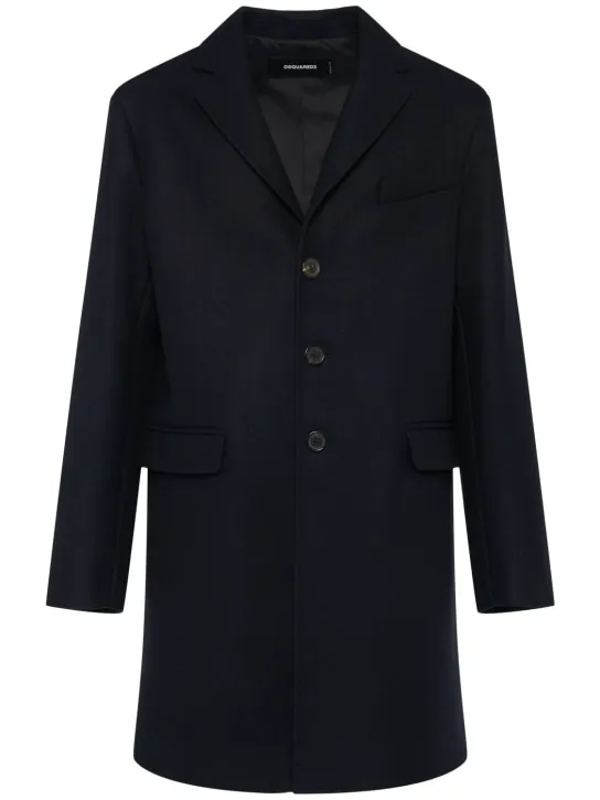 Dsquared2 Felted wool blend soft shoulder coat