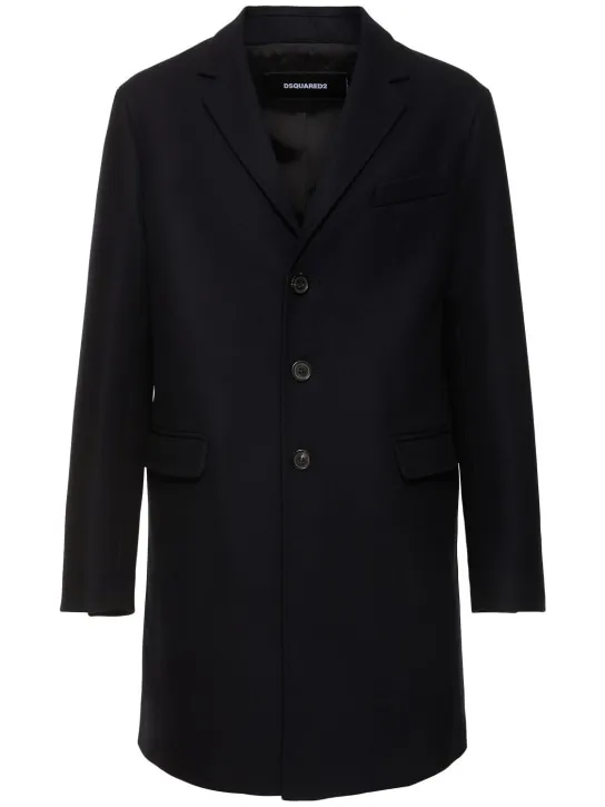 Dsquared2 Felted wool blend soft shoulder coat