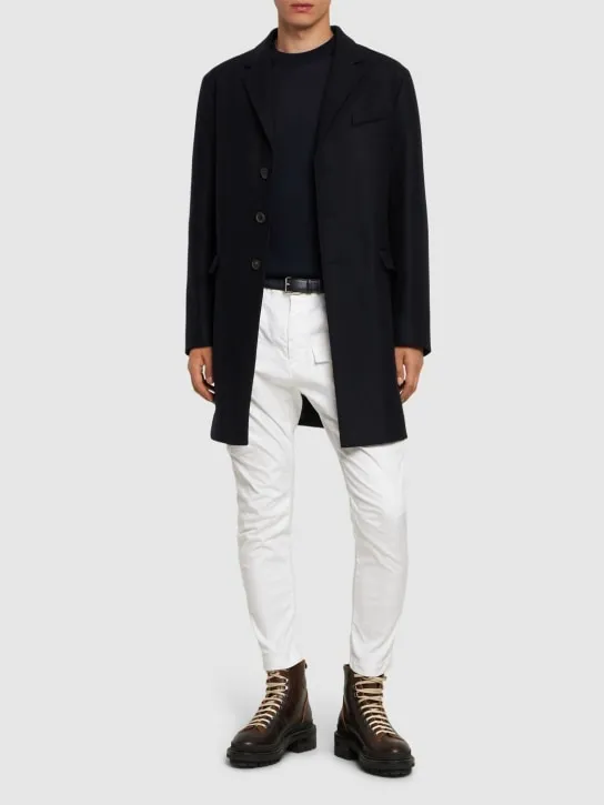 Dsquared2 Felted wool blend soft shoulder coat