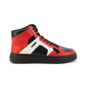 Duca di morrone nick red fabric hi top sneakers