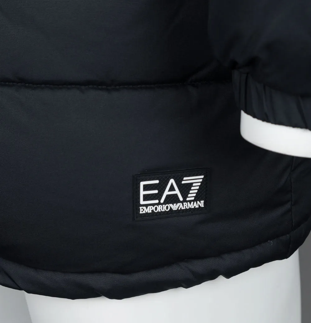 Emporio Armani EA7 Black Puffer Coat Jacket