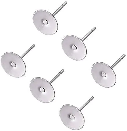 Flat 4mm Ear Studs, Set of 10 Pairs