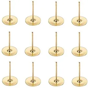 Flat 4mm Ear Studs, Set of 10 Pairs