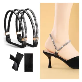 Elastic High Heels Shoe Straps Set Women Shoeslaces for High Heels Shiny Anti-Loose Non Slip Shoe Straps