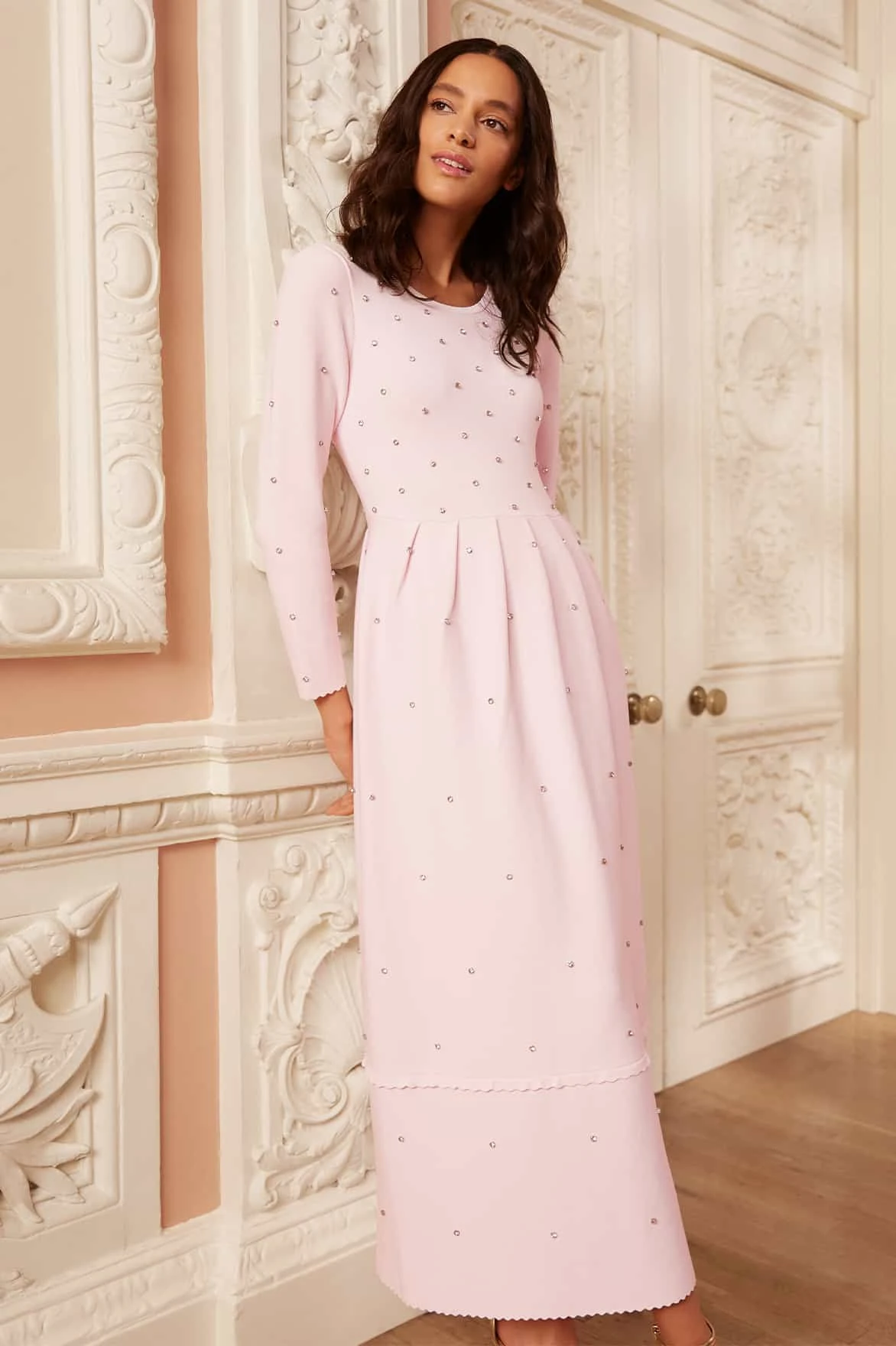 --Embellished Knit Gown-