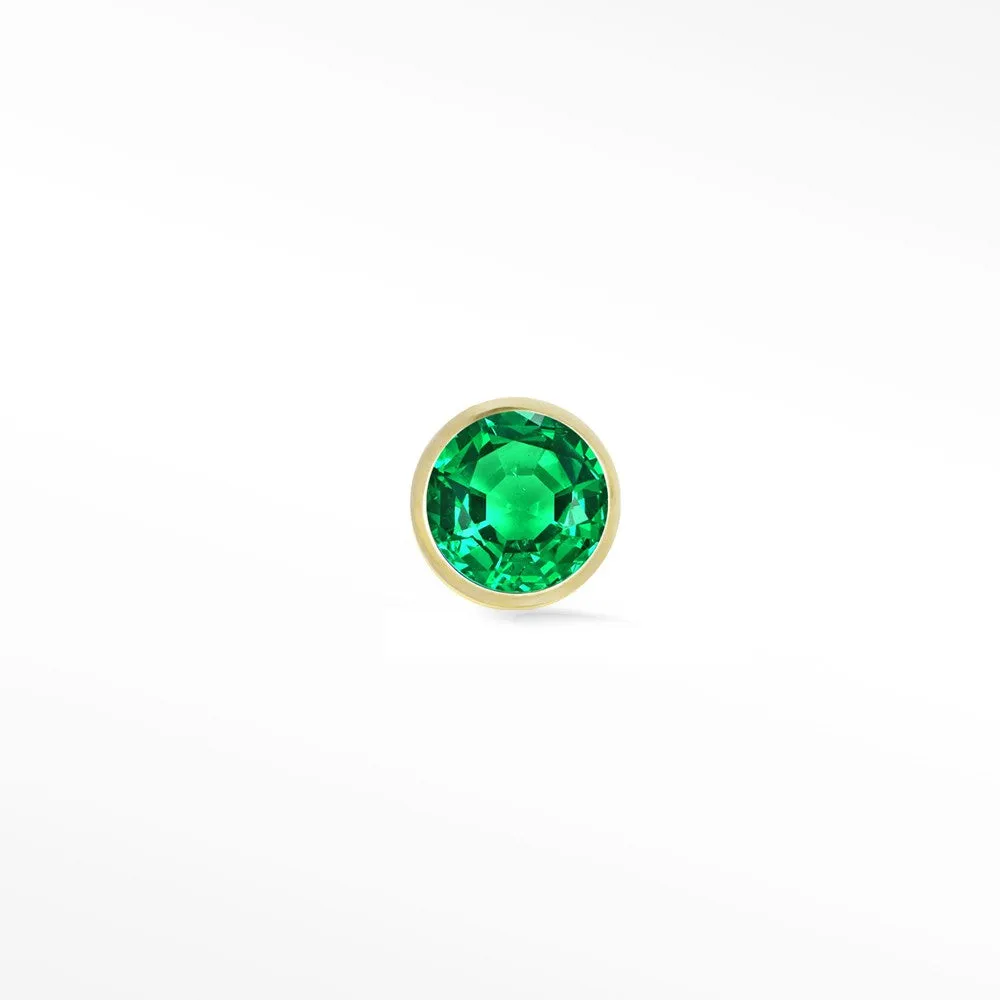 Sparkling Emerald Earring Bezel 1.5mm