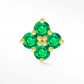 Shiny Emerald Earring Clover