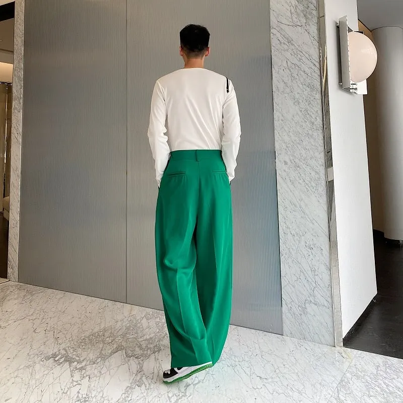 Emerald Green Wide Leg Trousers