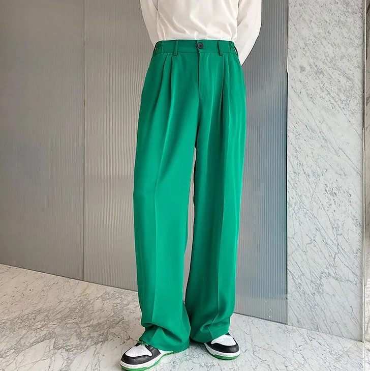 Emerald Green Wide Leg Trousers