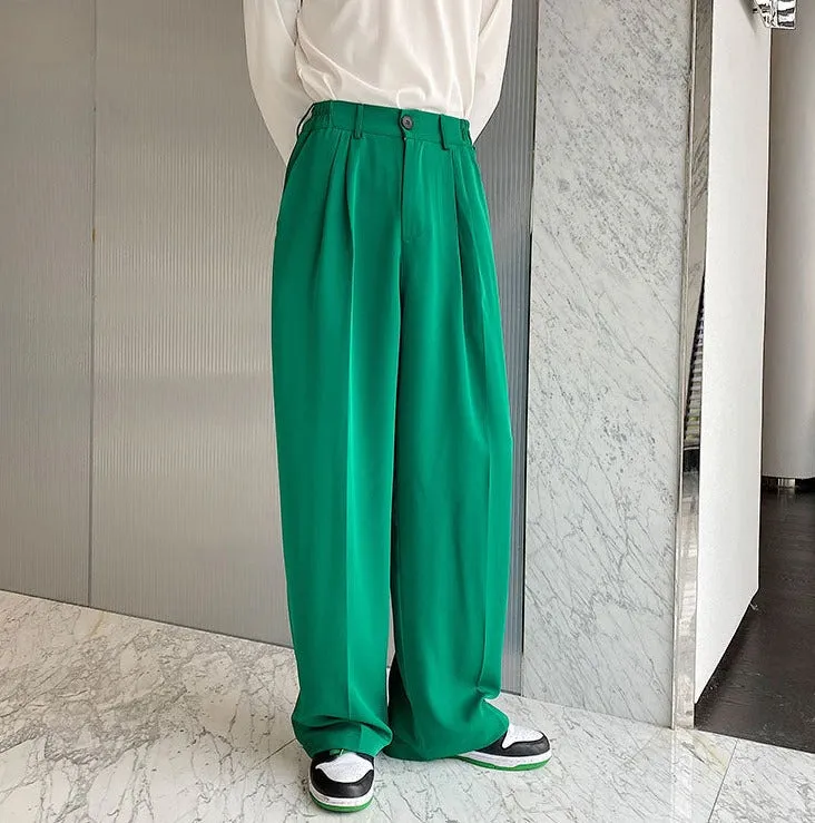 Emerald Green Wide Leg Trousers