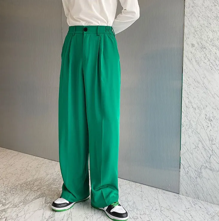 Emerald Green Wide Leg Trousers