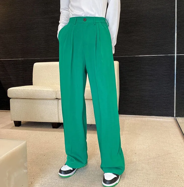 Emerald Green Wide Leg Trousers