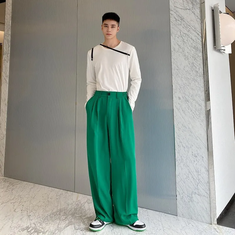 Emerald Green Wide Leg Trousers