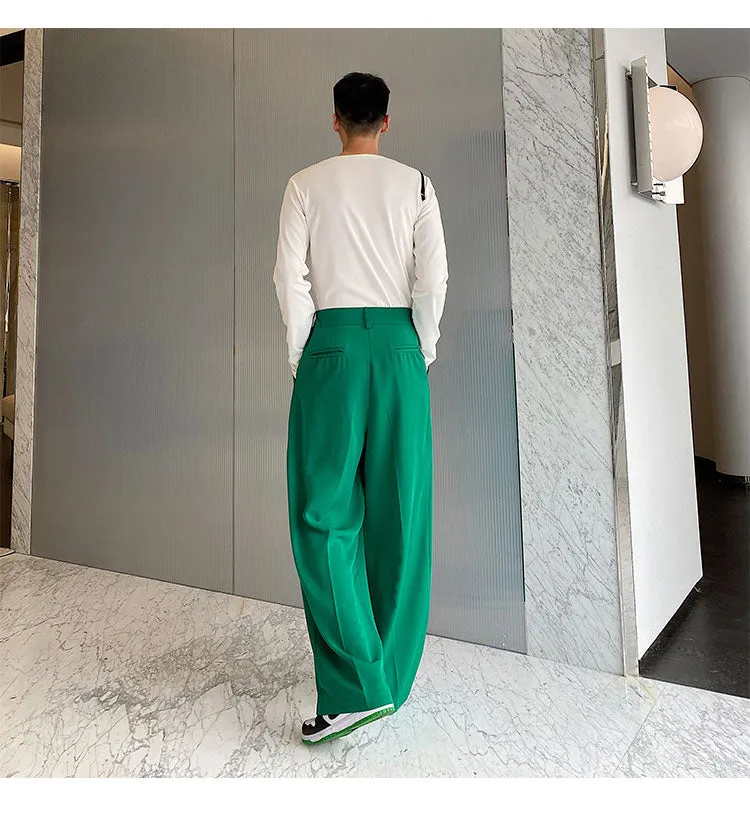 Emerald Green Wide Leg Trousers