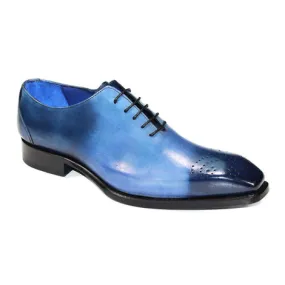 Navy Calf Skin Leather Oxfords