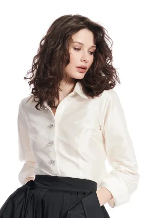 Emily Shalant Ivory Bow Blouse