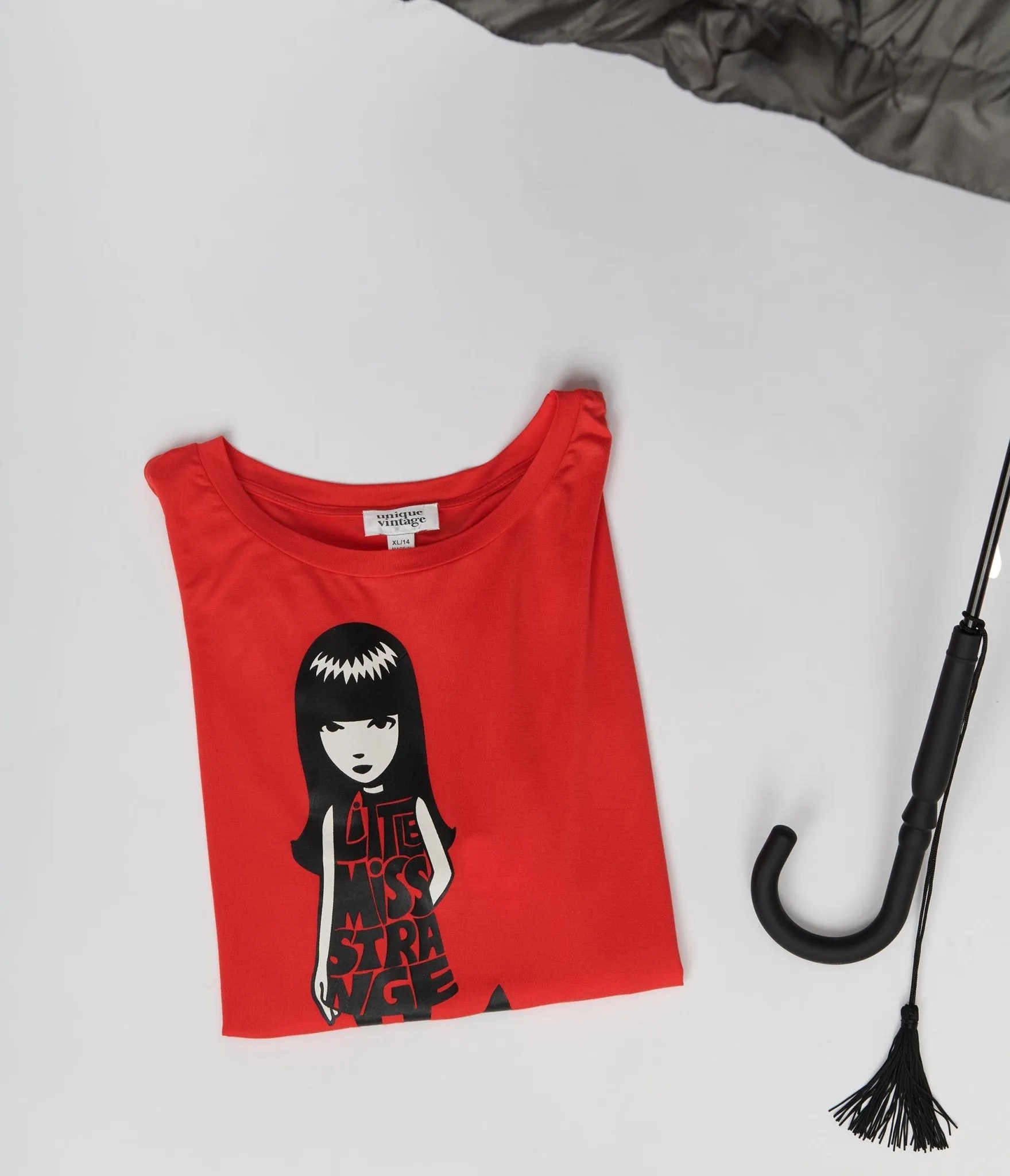 Emily The Strange Little Miss Strange Red Graphic Tee by Unique Vintage