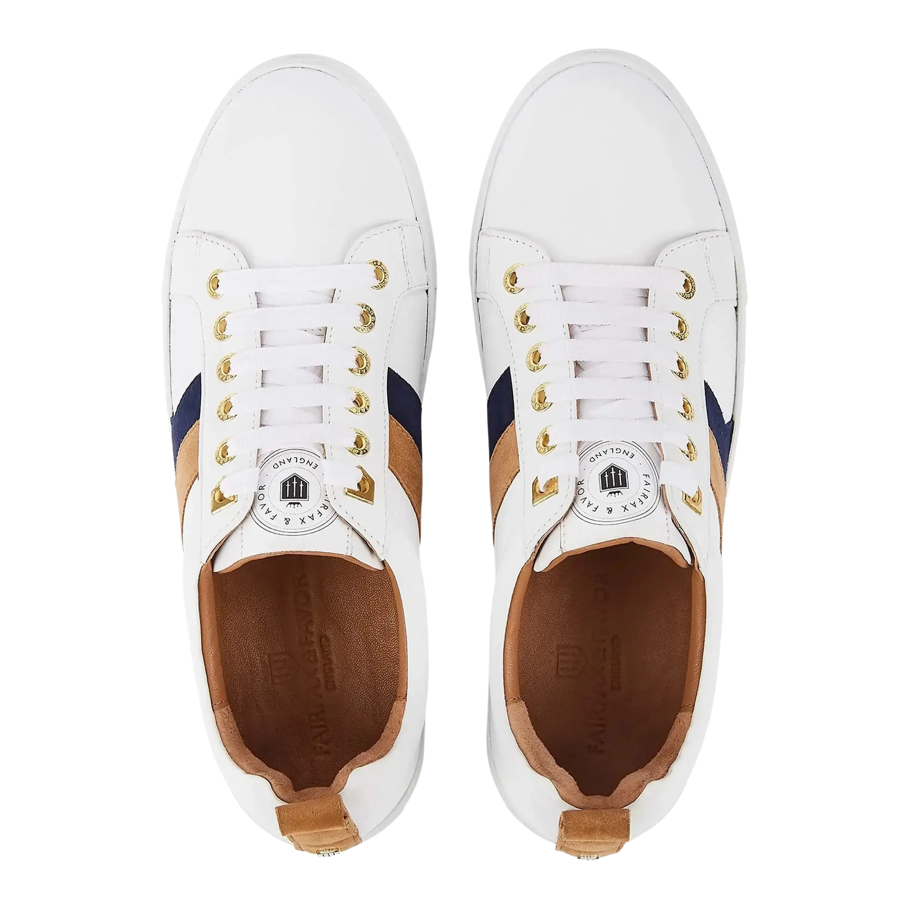 Fairfax & Favor Alexandra Leather Trainers