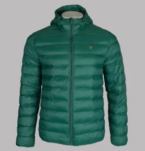 Emerald Green Farah Strickland Cozy Puffer Jacket