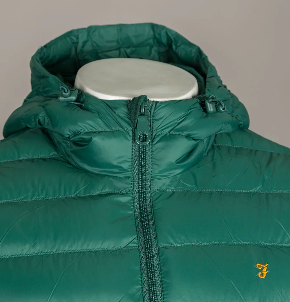 Emerald Green Farah Strickland Cozy Puffer Jacket