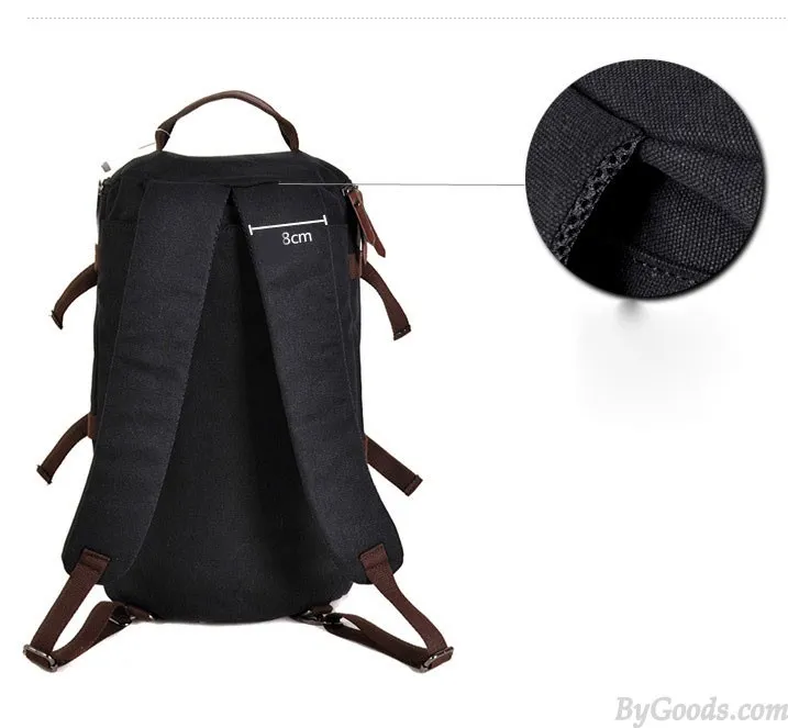 Fashion Large Capacity Cylindrical Canvas Travel Backpacks