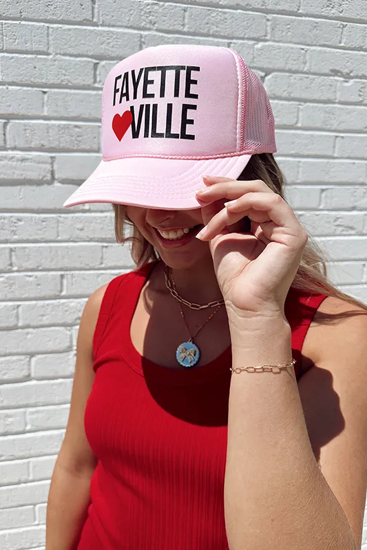 Fayetteville Heart Hat -Pink