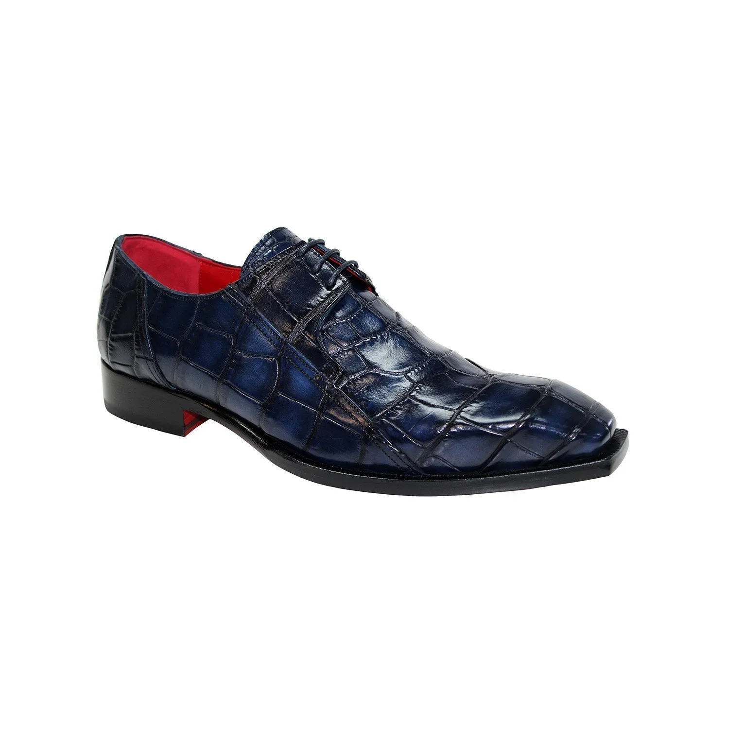 Fennix Logan Men's Navy Alligator Exotic Oxfords