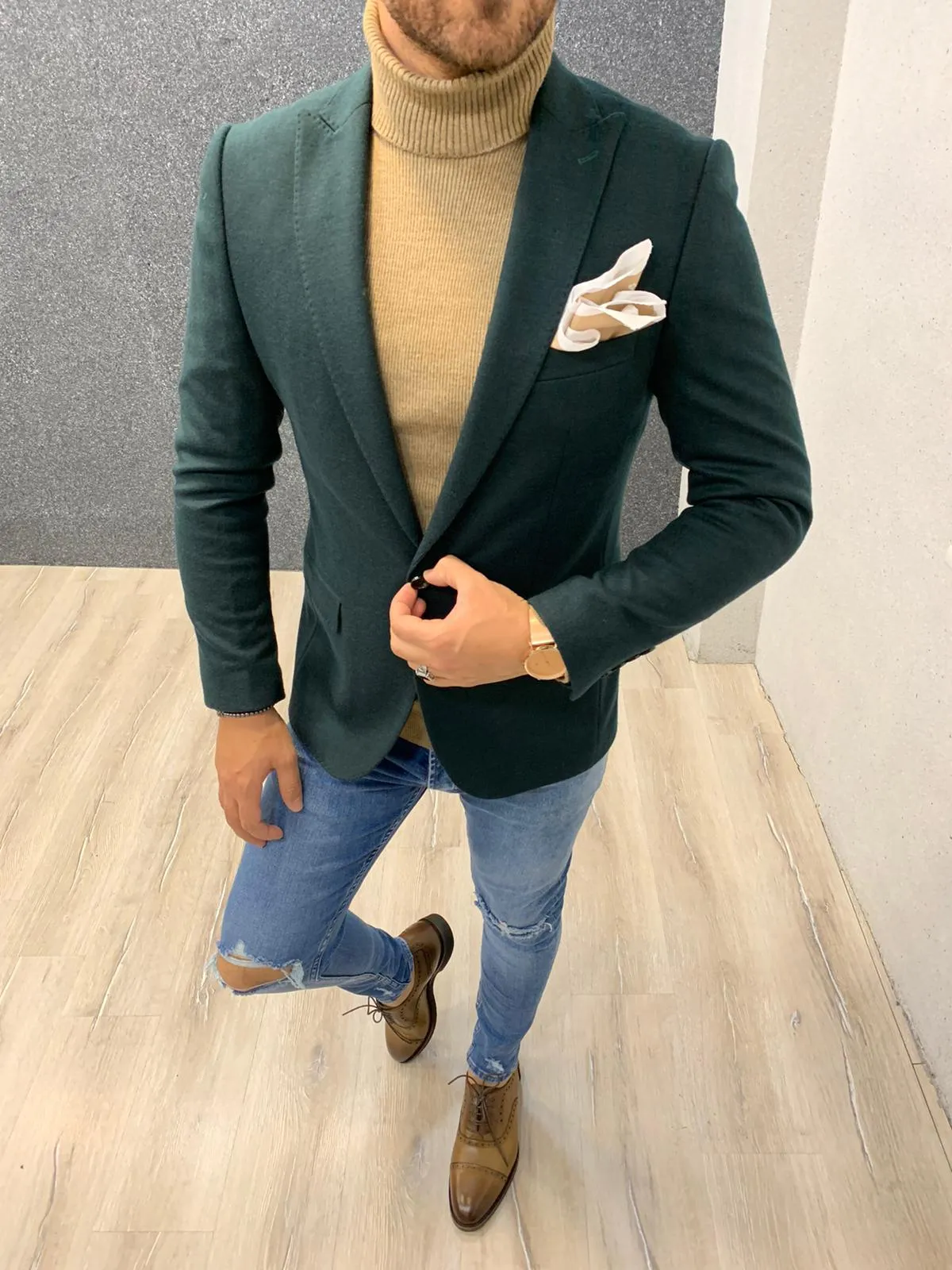 Slim Fit Wool Coat