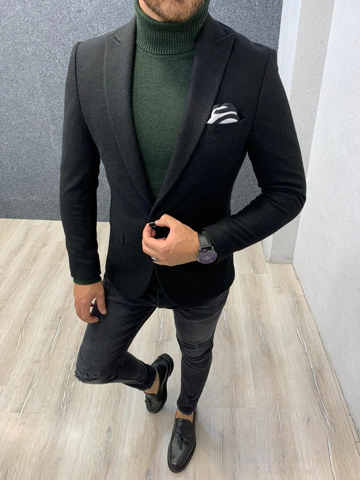 Slim Fit Wool Coat